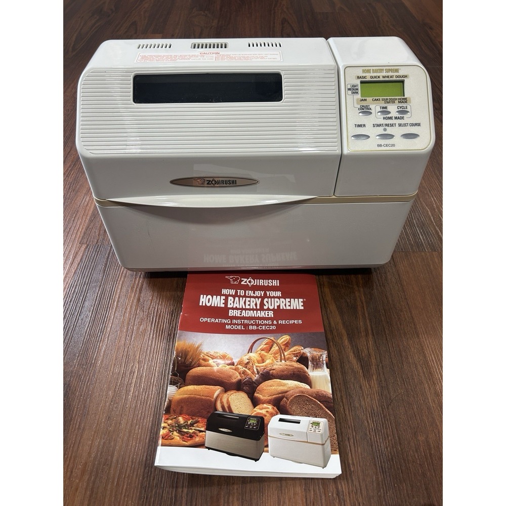 ZOJIRUSHI Bread Maker BB-CEC20 Home Bakery SUPREME 2 LB Loaf Double Paddle White